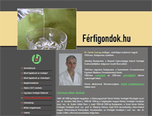 Tablet Screenshot of ferfigondok.hu